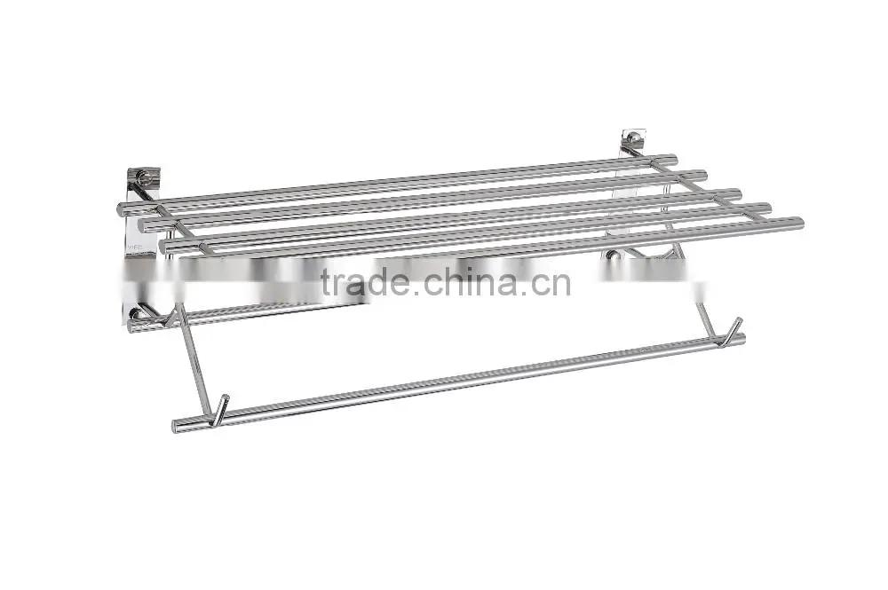 Wesda Wall Mounted Stainless Steel Bathroom Shelf Towel Rack A095