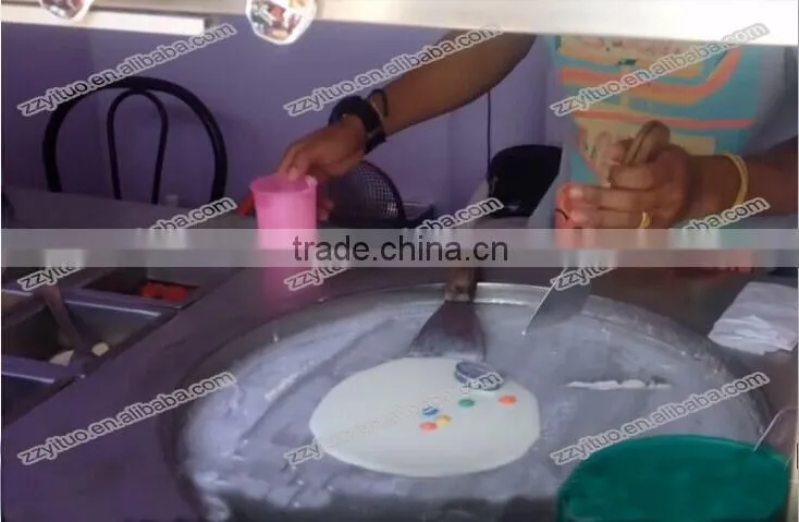 Hign Efficiency Flat Pan Fried Ice Cream Machine