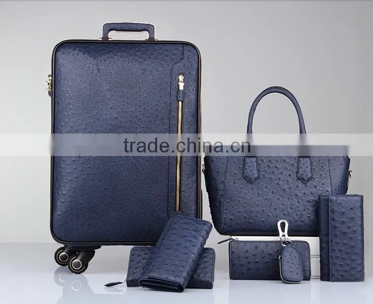 High Quality Customized Logo Genuine Real Ostrich leather Clutch Wallet for Women