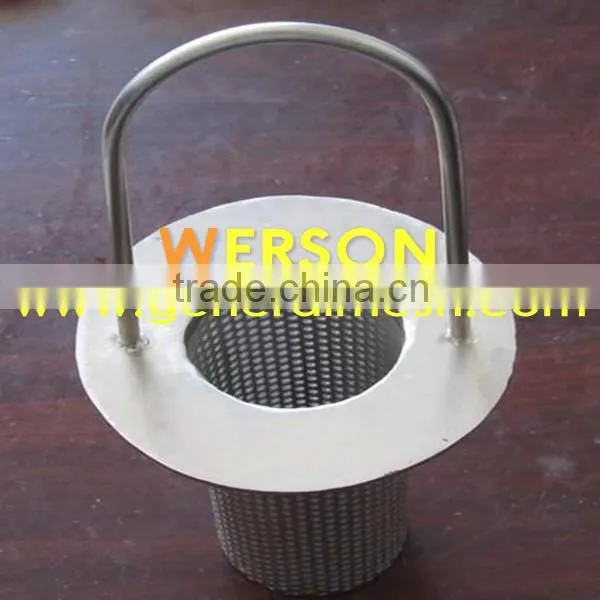 stainless steel Perforated metal basket strainer and CYLINDER | generalmesh