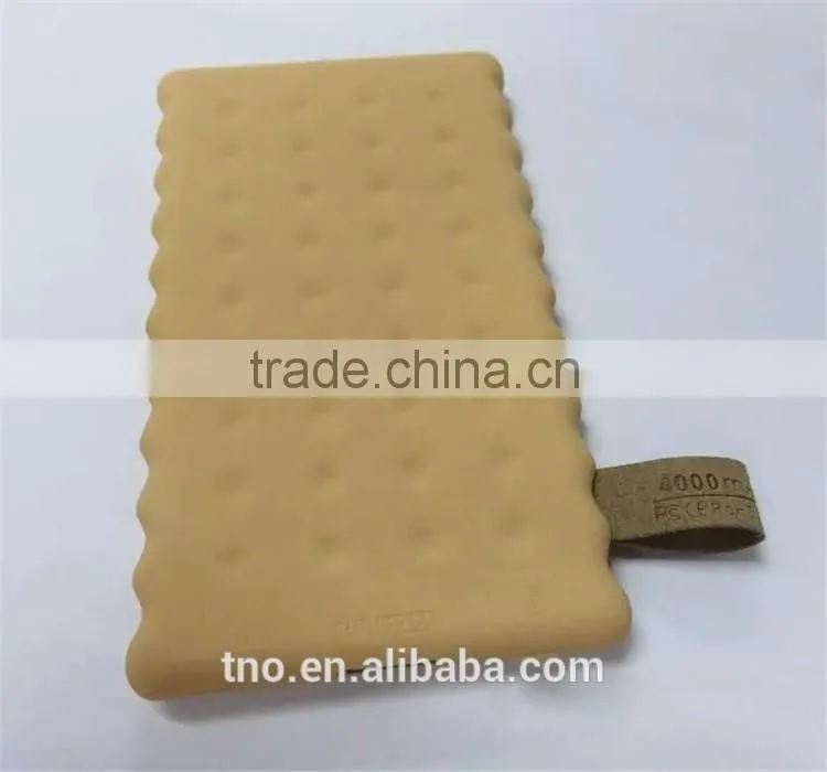 Portable cookies power bank 4000mAh travel charger for iPhone