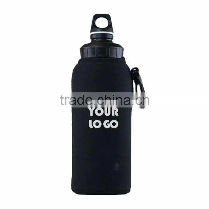 neoprene bottle sleeve for hot water bottle, soft and insualting with lanyard, any printing