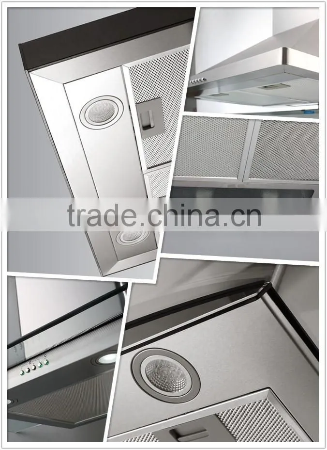 Powder painted Matt Black body Automatic Cooker Hood