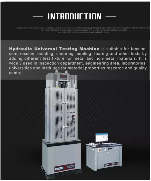 HST China Servo Hydraulic Testing Machine Hydraulic Material Testing Equipments Universal Testing Machine