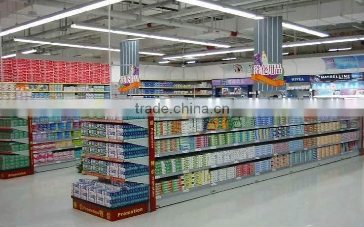 2015 Hot sale Supermarket /Hypermarket display shelving