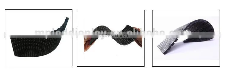 P6 indoor flexible soft led display with curved shape inner arc and outer arc round led video wall