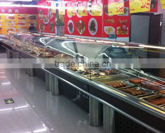 APEX supermarket deli showcase/equipment for keeping food hot/hot food display cabinets/hot food showcase
