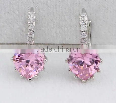 fashion earring Real Platinum Plated Luxury Hoop Earring Zircon Fashion earrings