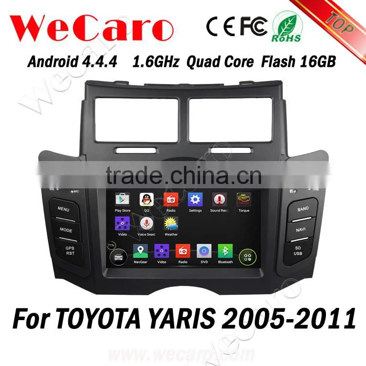 Wecaro WC-TY6221 Android 4.4.4 car dvd player touch screen for toyota yaris car dvd WIFI 3G mirror link 2005 -2011