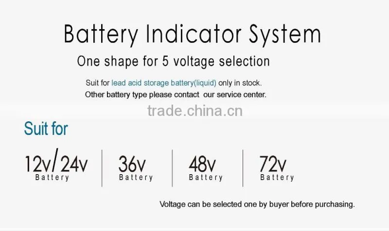 Lead acid storage battery Battery Indicator 12V 24V 36V 48V 72V