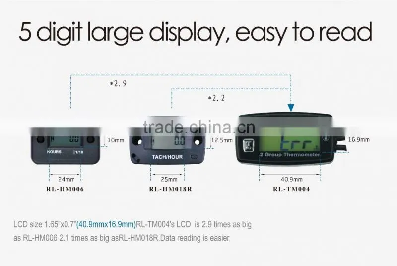 Digital thermometer temperature sensor for tractor ATV MARINE BOAT motorcycle generator water oil temperature