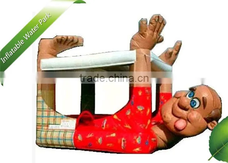 PVC cute person kids inflatable bouncy castles for rent