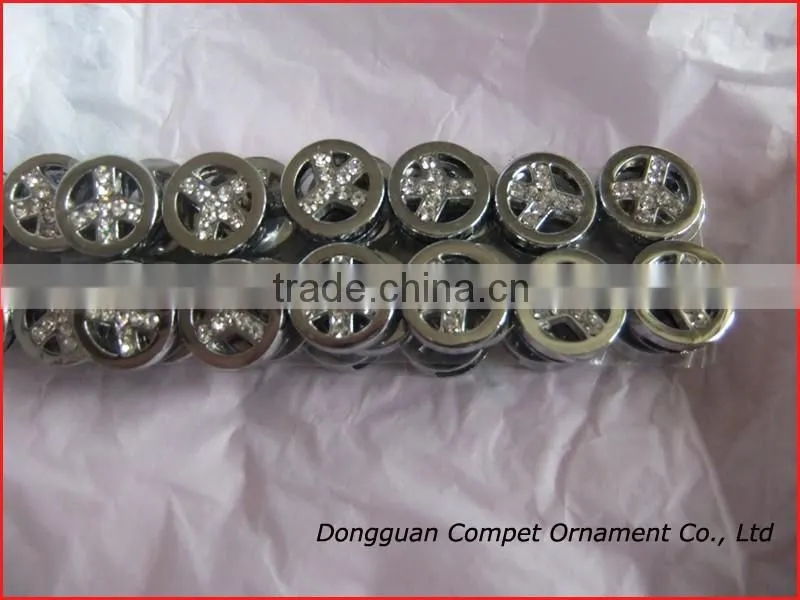 High quality direct sales alloy jewelry DIY peace symbol charm sliders