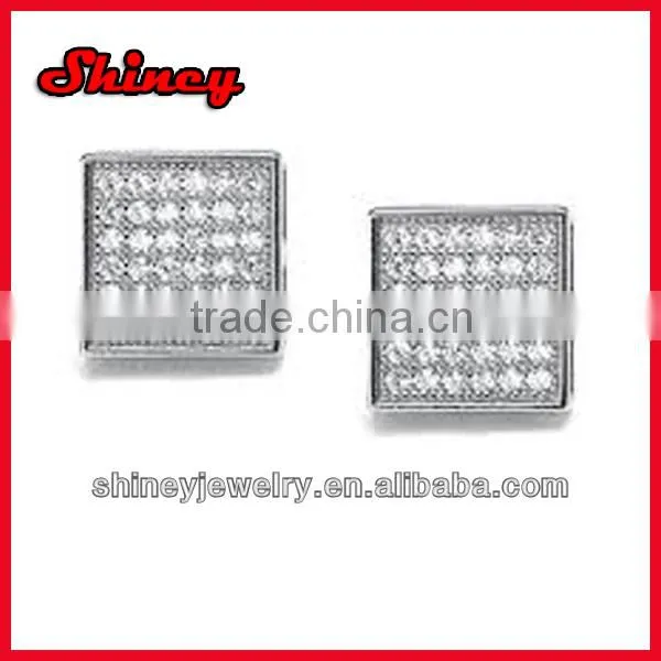 2014 high quality Ebay hot micro paved gold kite styled earring