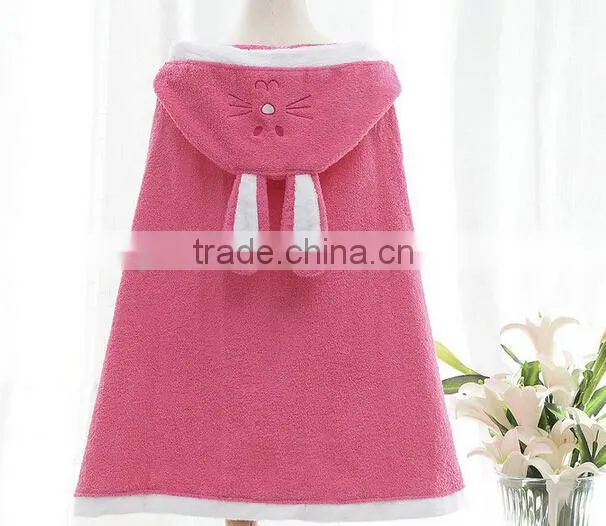 new style 100% cotton hot sale cheap baby hooded bath towel bathrobe for children