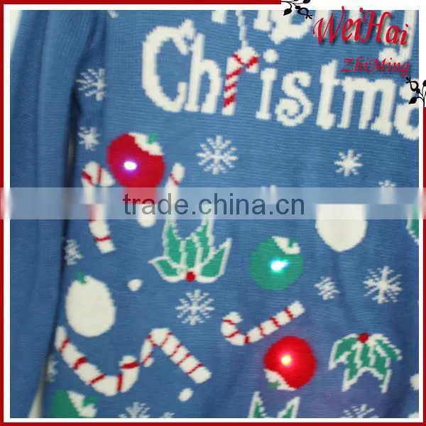 2015 Unisex Jacquard Christmas Sweater With Happy Patterns