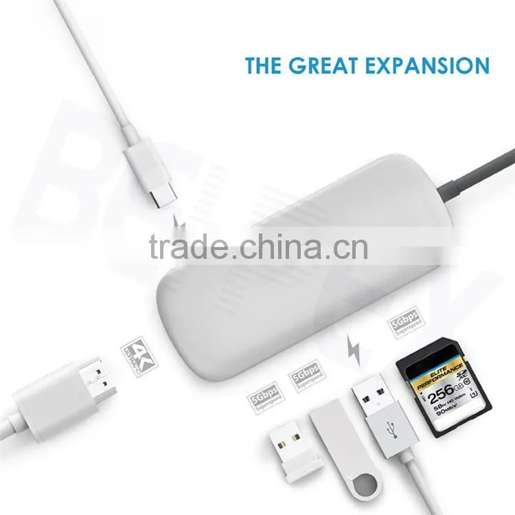 Comb 3.1 Type C Power Charge Hub with Card Reader USB 3.0 Port
