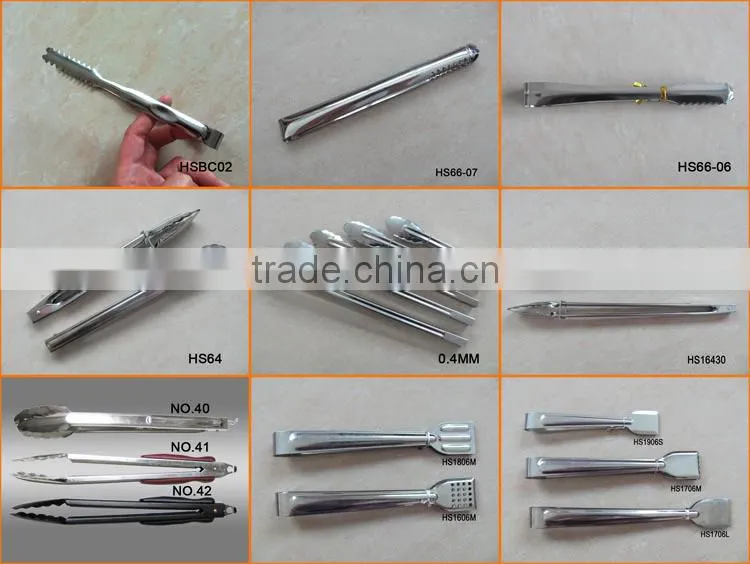 HSBC04 Stainless Steel Scissors Shape Food Tongs