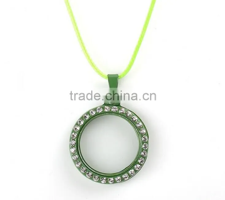 2015 wholesale alibaba express jewellery multicolor heart shaped floating lockets necklace