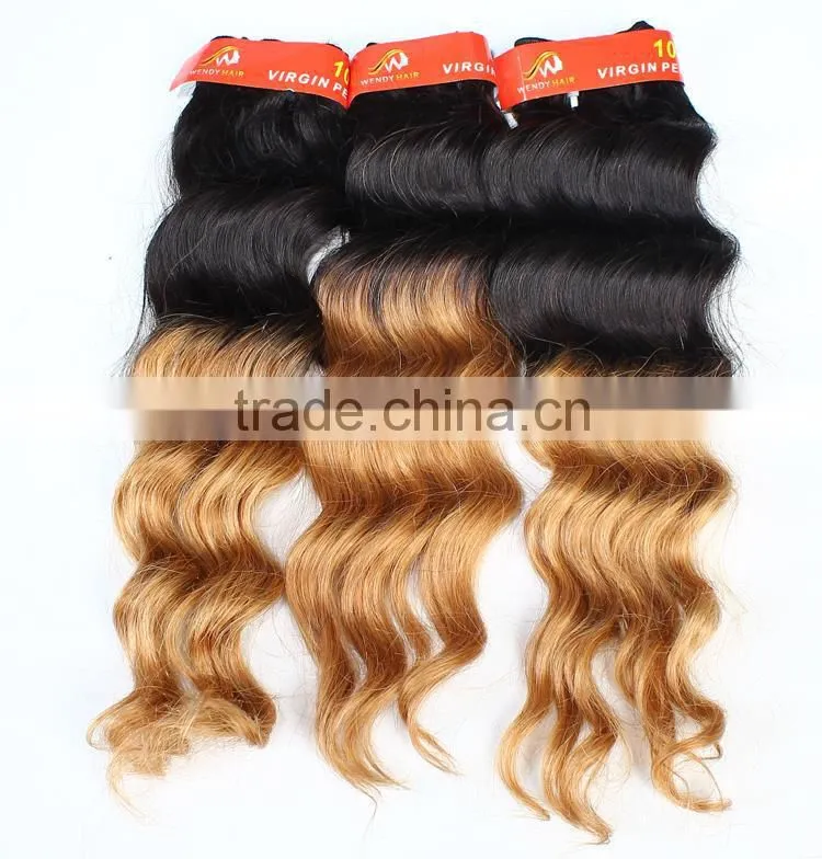 Deep Wave 18 inch peruvian hair weave for foreign trade