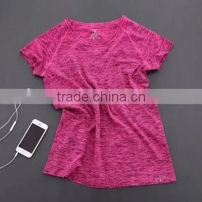 Custom Gym Yoga Shirt Women Short Sleeve T-Shirt Wholesale Yoga Wear