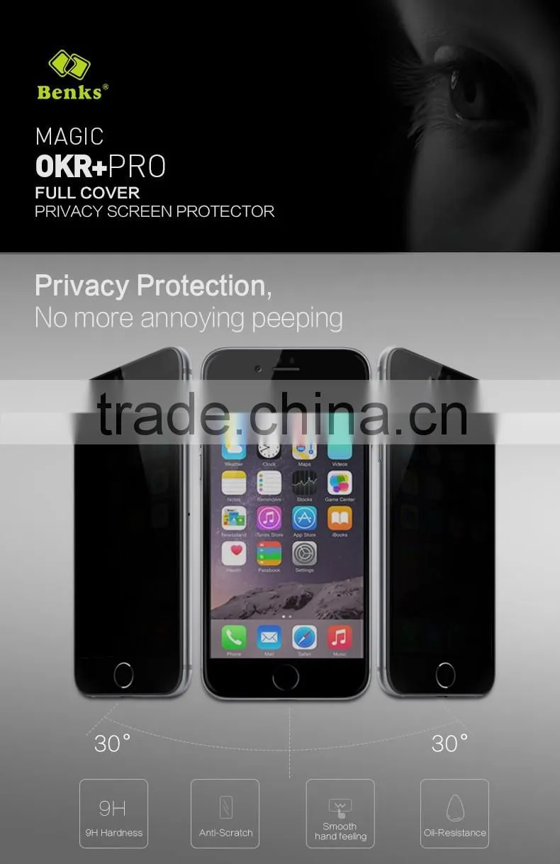 For iPhone 6 Benks Magic 0.3MM Protector 2.5D OKR+PRO Privacy Full Cover Tempered Glass Screen Protector For iPhone 6s TB-0198