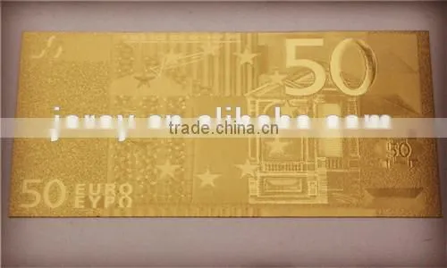 24k gold currency notes euro 50