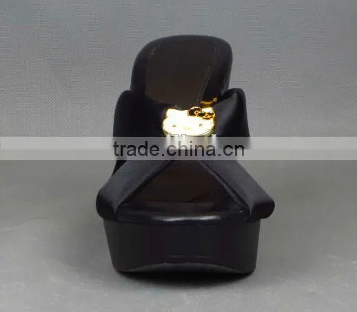 Guangdong shoes wholesale women PU sole wedge sandals slipper