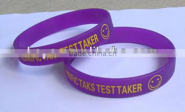 Custom round silicone bracelet