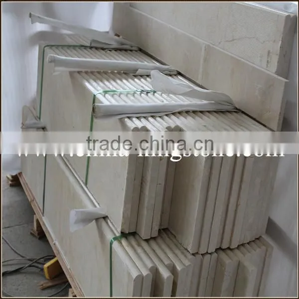 High quality cream marfil marble stair