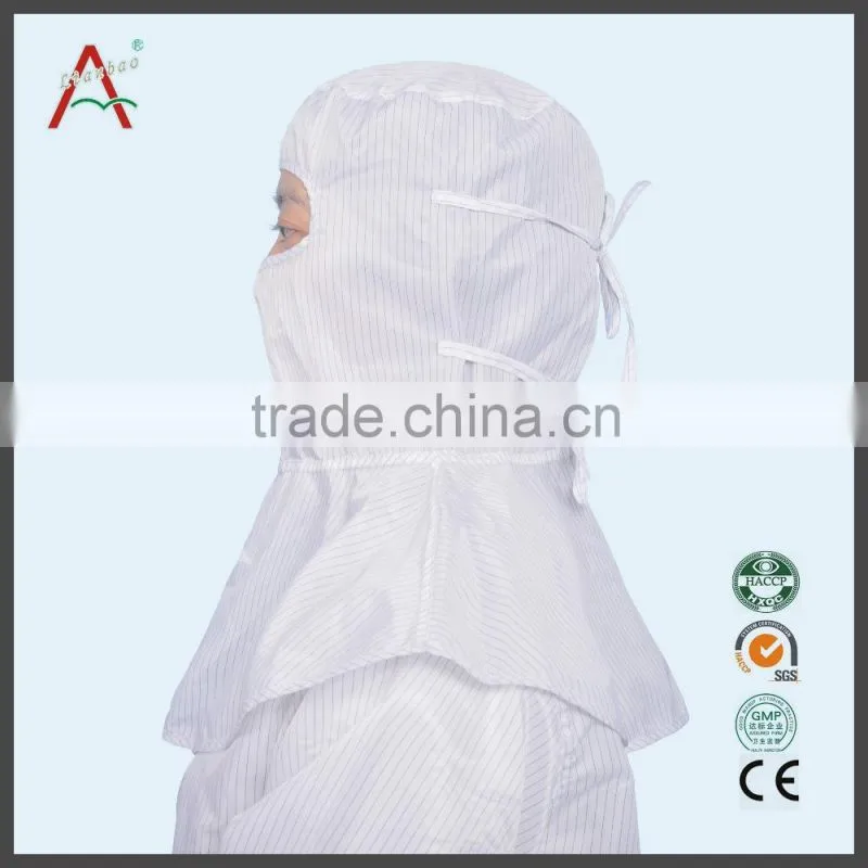 100% polyester white anti-static cleanroom cap