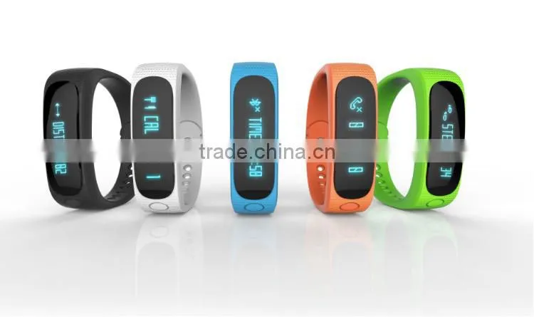 2015 Hot Selling New Model Sport Bluetooth 4.0 Pedometer E02 Smart Bracelet Health Sleep Monitoring Fitness Smart band
