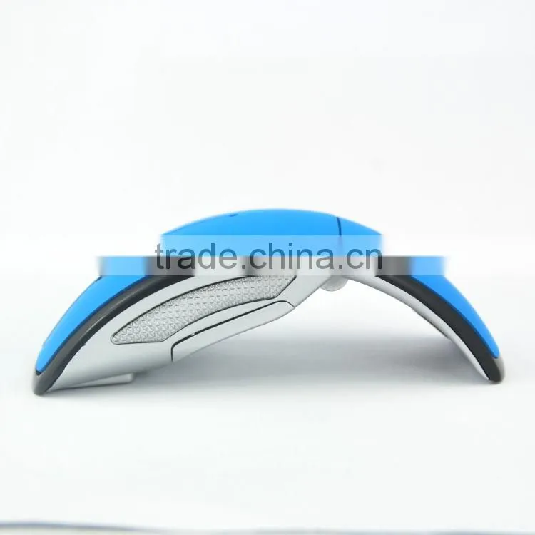 LOW MOQ Promotion Mini USB 2.4Ghz Snap-in Transceiver Optical Foldable Folding Arc Wireless Mouse for PC Laptop Computer Mice