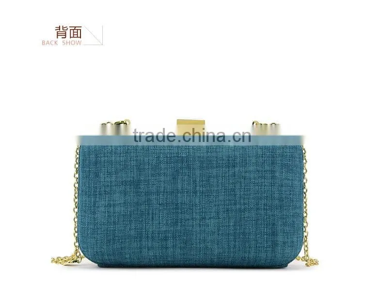 Factory price Fashion Design Canvas evening clutch bags for ladies