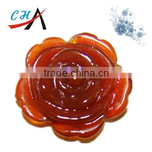 gemstone red agate rose flower carving