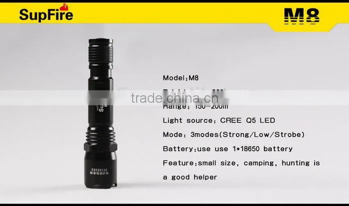 USA imported CREE Q5 LED portable convenient rechargeable emergency flashlight