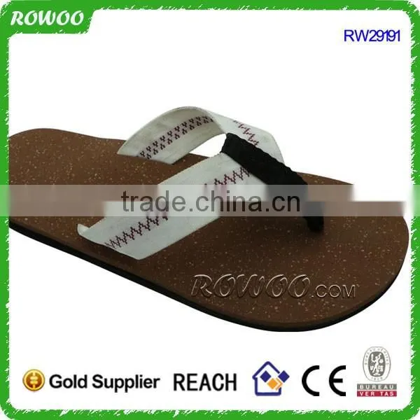 Hot Selling Eco-friendly Factory Price Wood Sole Flip Flops Cork Slippers Men