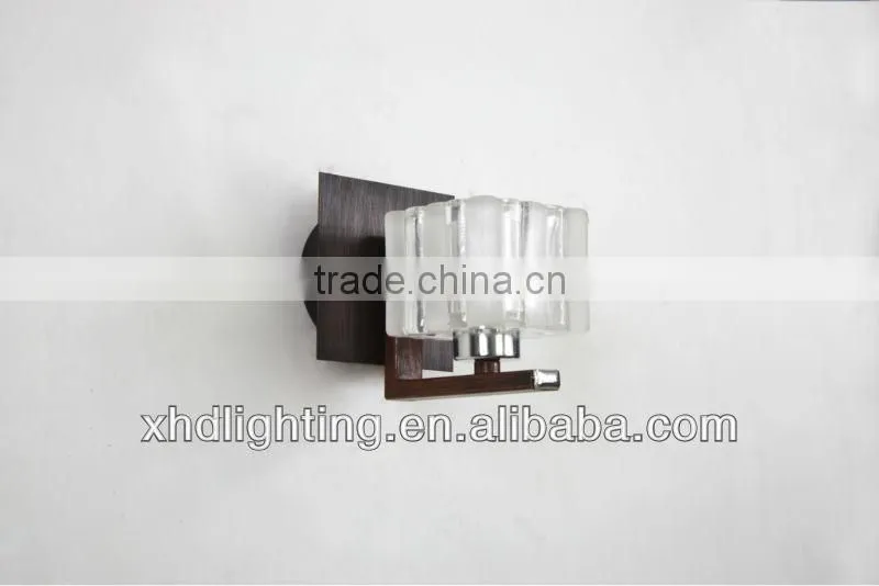 Modern simply design and transparent glass + metal cover wall lamps