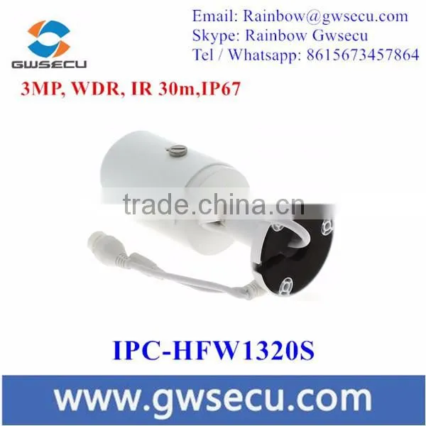 Top 10 CCTV Camera DH-IPC-HFW1320S 3MP HD Network Mini IR Bullet Camera Water-proof IP67 Dahua IP Camera