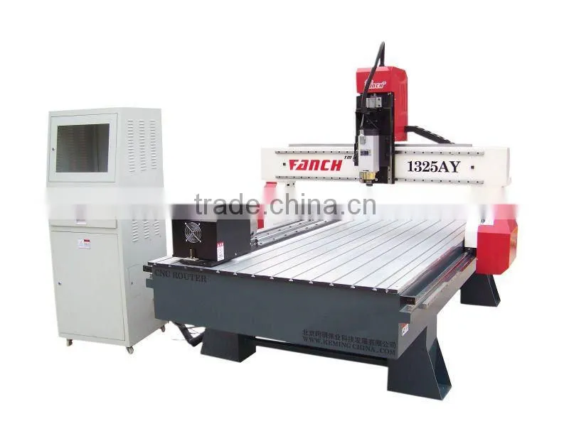 4 axis cnc router with super big diameter /heavy duty structure/4.5kw spindle/AC servo/350mm diameter