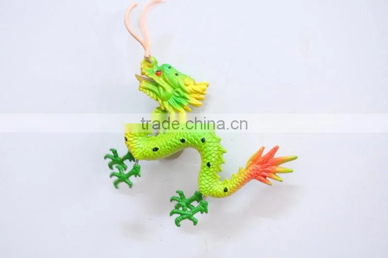 Handmade 6 inch Plastic Dragon shape Fridge Magnets with Single Pole, Promotion Toys