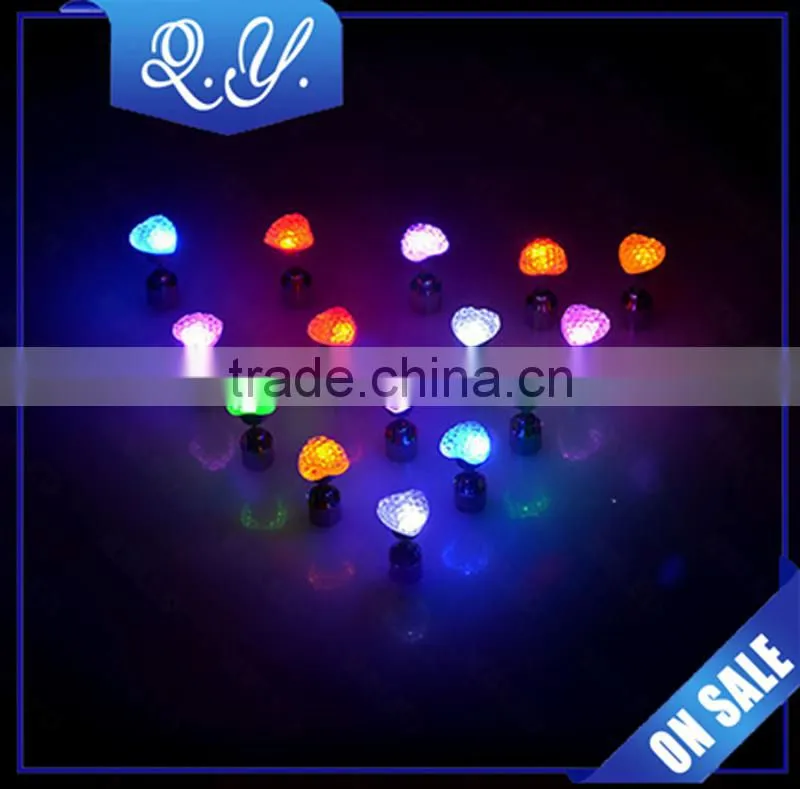 Party light ear piercing colored flashing ear studs