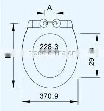 Toilet seat cover with soft close and quick release function for bathroom
