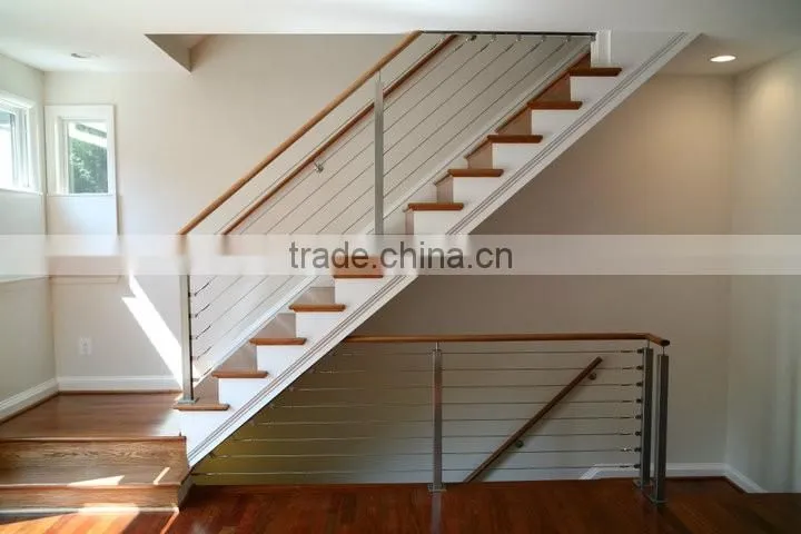 stairs handrail railing cable deck stainless steel railing wire rope fastener