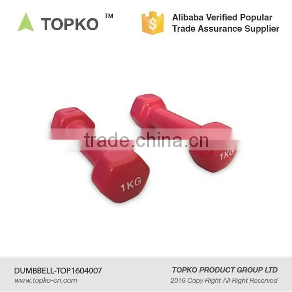 TOPKO Exercise Fitness Gym Equipment High quality Vinyl Dumbbell