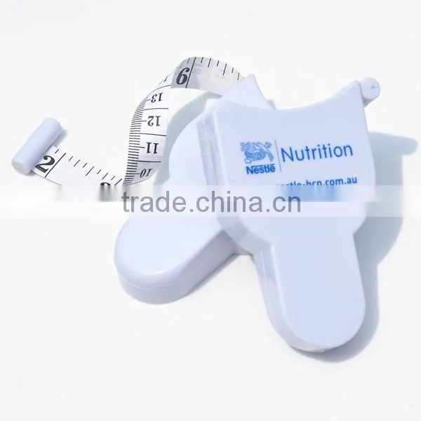 60inch white waist pvc measure tape promotional tape measure for children Australia style with Company Logo or Name