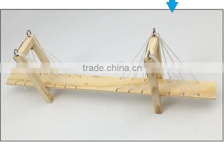 Wooden suspension bridge Puzzle Physics school toy