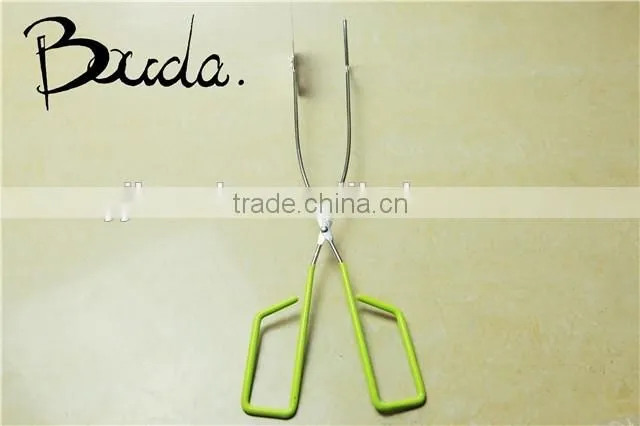 Popular Bouda kitchen and BBQ food tong with scissors tong BD-K9017