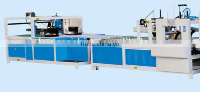 Fully automatic inline flexo printing slotting die cutter with inline folder gluer bundler machine