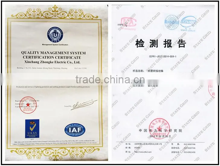 Copper earthing round wire, copper covered steel wires, copper clad steel wire